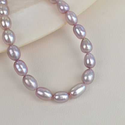 1029 7-8Mm rice beads natural freshwater real pearls work in progress material jewelry accessories necklace material