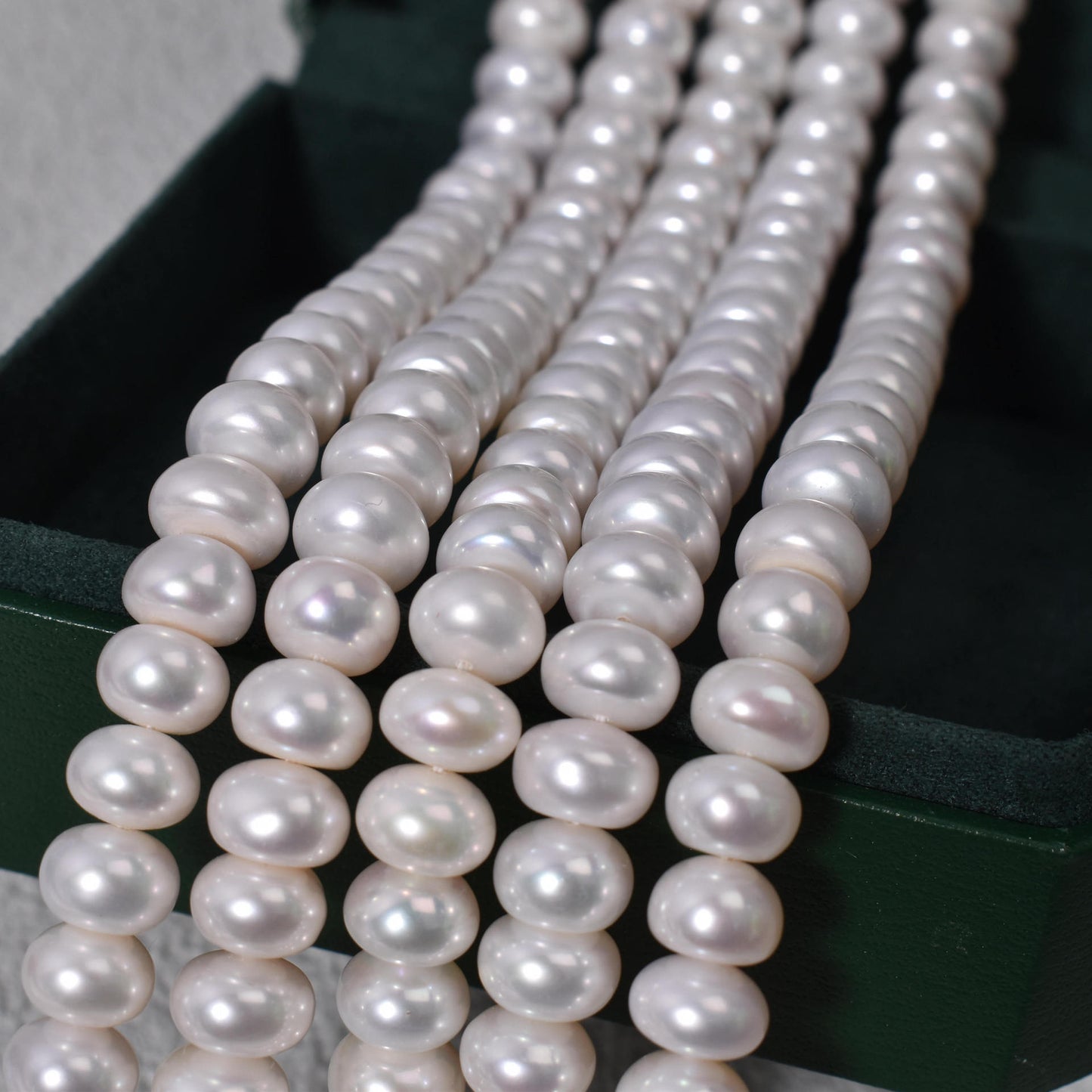1245 9-10Mm flat beads work in progress DIY materials Natural freshwater pearls