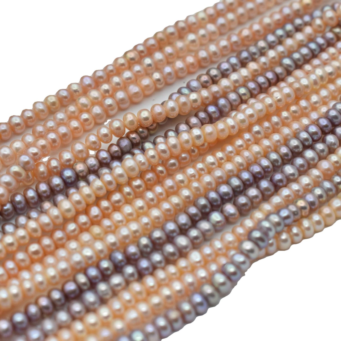 1238 good quality, flat beads 6mm DIY work in progress necklace, natural freshwater pearls