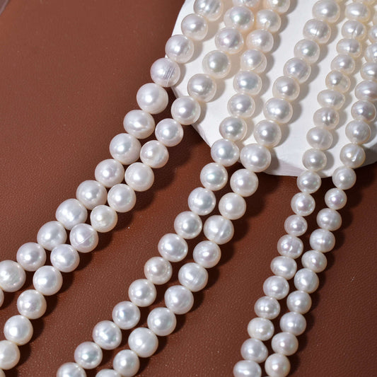 1154 new models, white bright threaded pearls, handmade DIY necklace accessories materials wholesale