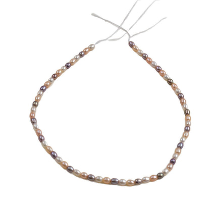 1055 4-4.5 mm Natural Freshwater Pearl Mixed Color Rice Beads