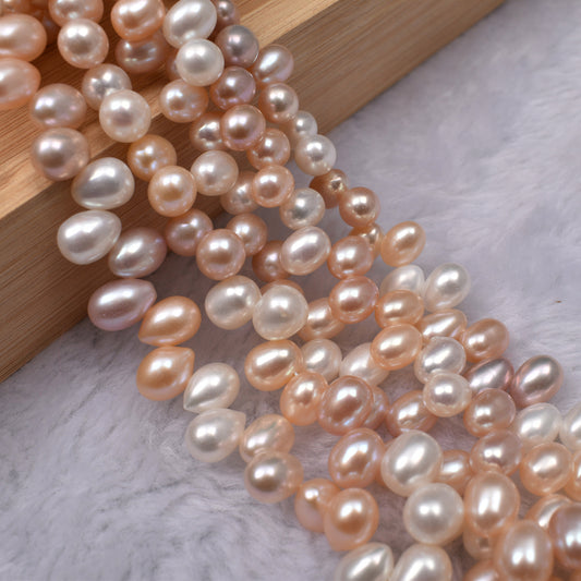 1003 Panax notogeng rice beads about 7-8mm natural freshwater pearls work in progress necklace loose beads DIY raw material accessories wholesale