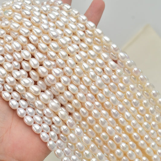1011  6-7Mm rice beads natural freshwater real pearls work in progress material jewelry accessories necklace material