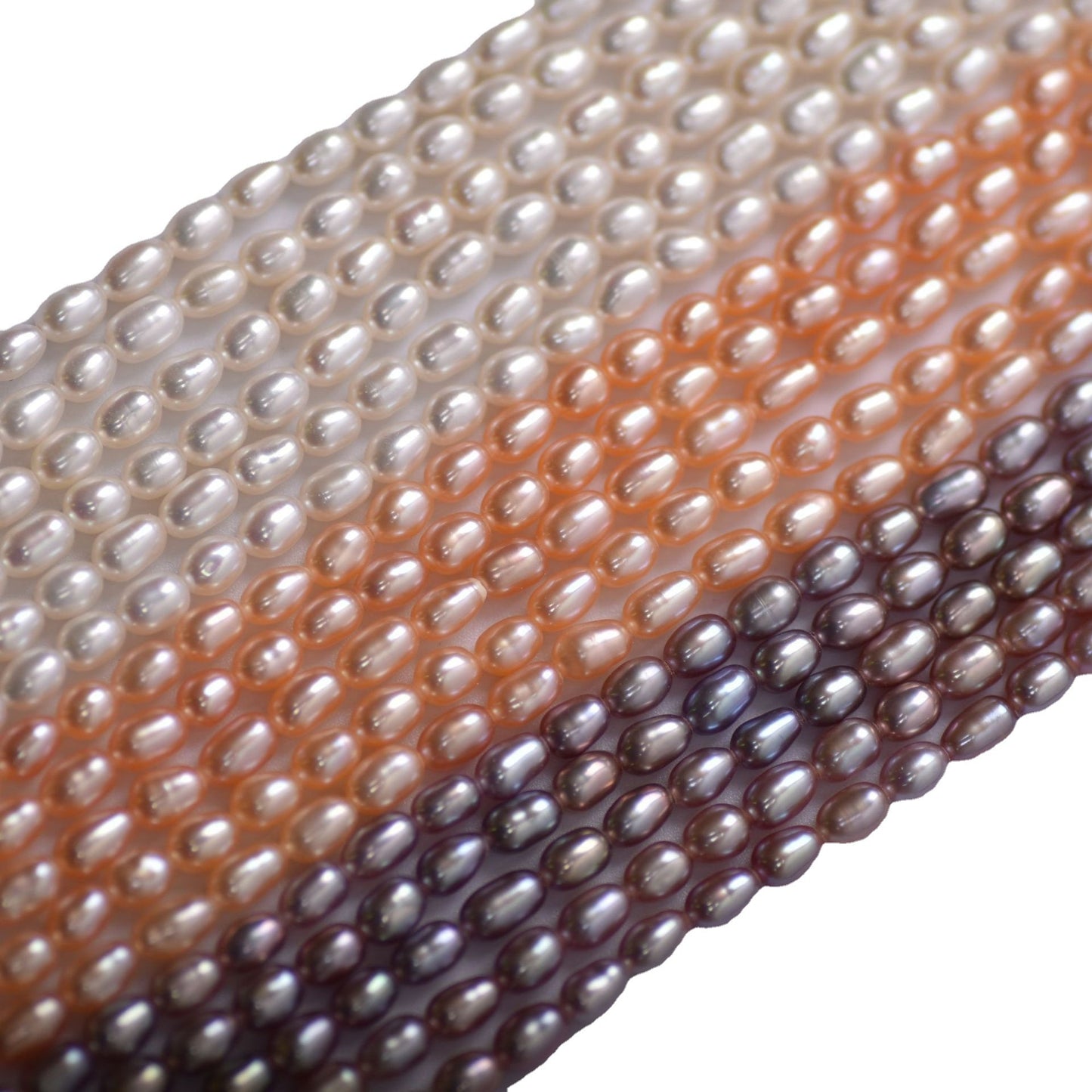 1039  mini beads 3.5mm white pink purple natural freshwater pearls