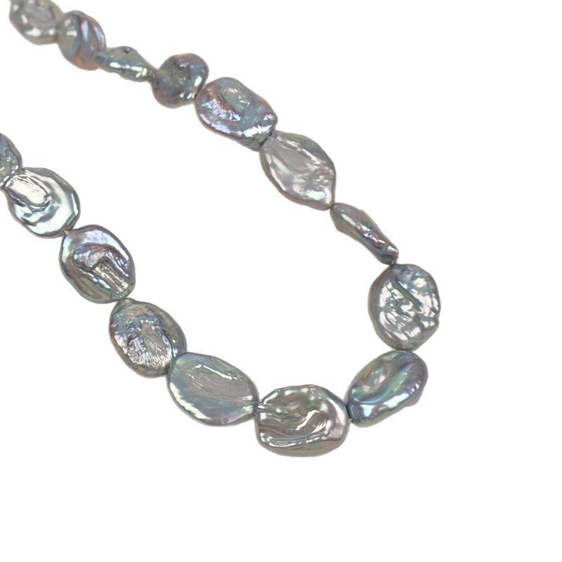 1068 Grey Color Natural Freshwater Pearl 12 * 16mm DIY Handmade Jewelry Material