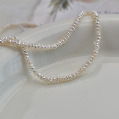 1244 Zhuji pearl 2-3mm natural freshwater flat beads work in progress