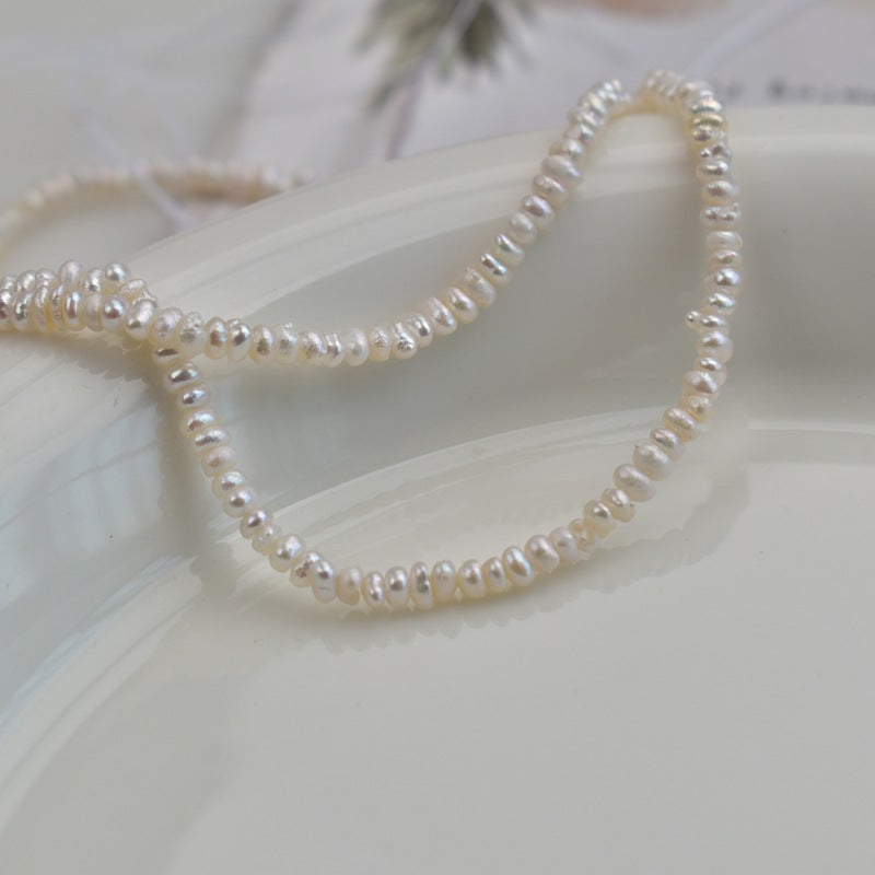 1244 Zhuji pearl 2-3mm natural freshwater flat beads work in progress