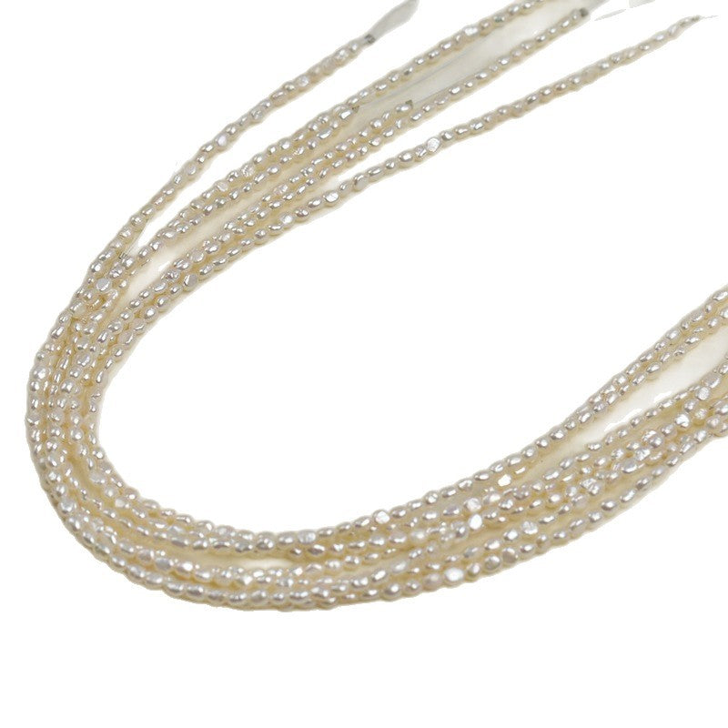 1322 3mm keshi pearl baroque special-shaped natural freshwater pearl DIY necklace work in progress