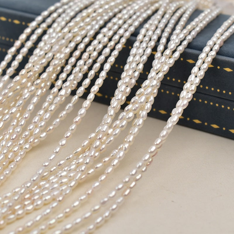 1061 2.5-3 mm Millet Beads Natural Freshwater Pearl work in progress