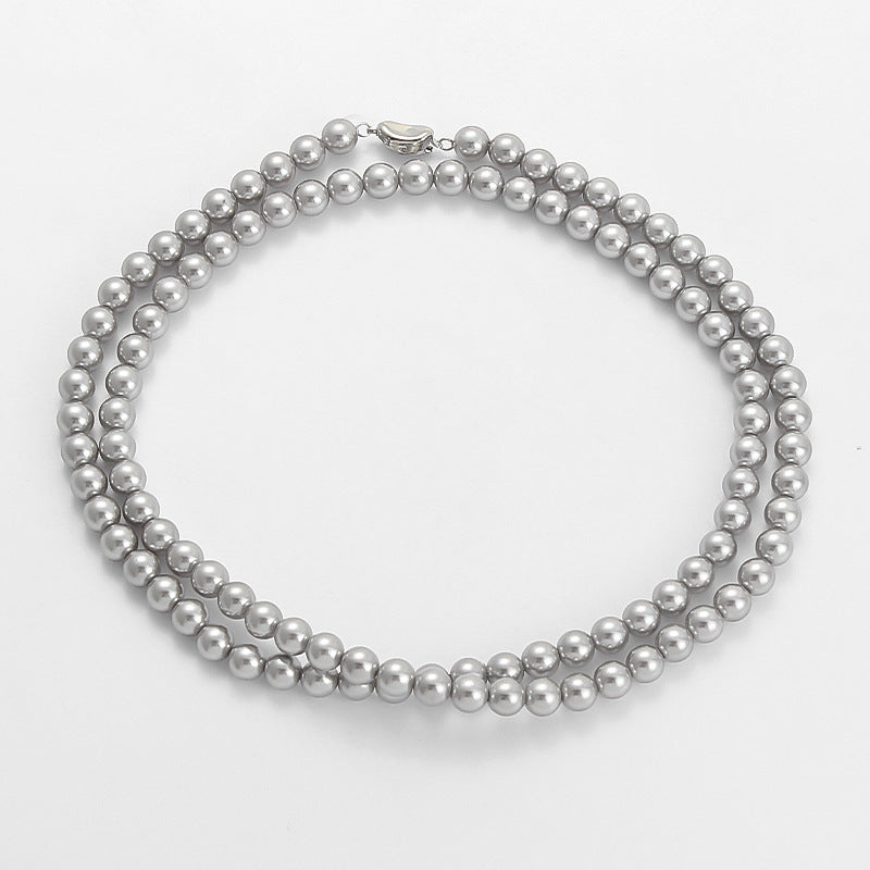 120Cm Pearl Necklace, Wear More Fa Zhengyuan Imitation  + Chain Stacked, Wear Women's Long Sweater Chain