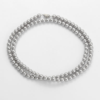 120Cm Pearl Necklace, Wear More Fa Zhengyuan Imitation  + Chain Stacked, Wear Women's Long Sweater Chain