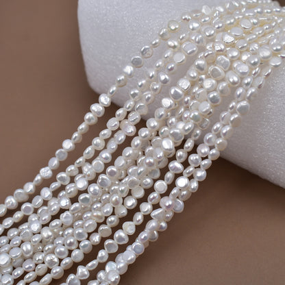 1205 4-5Mm Natural Freshwater Pearl, Baroque Shaped Pearl Loose Bead DIY