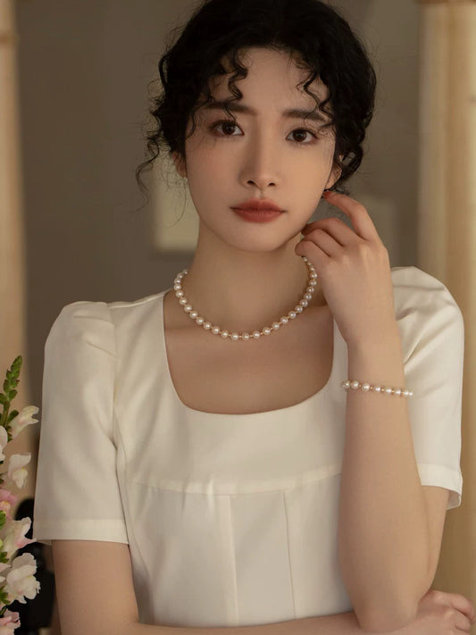 Freshwater Pearl Necklace Chain Simple and Versatile Female