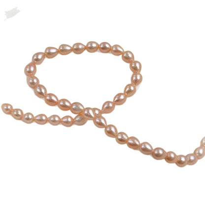 1106 Wholesale Seedless Natural Freshwater Pearl 7-8m Drop Baroque DIY Loose Beads