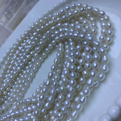 1097 Baroque Droplet Pearl 5-6-7 mm Irregular Natural Freshwater Pearl