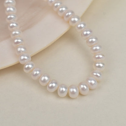 1206 9-10mm   Flat Beads Natural Freshwater Real Pearl Jewelry Accessories