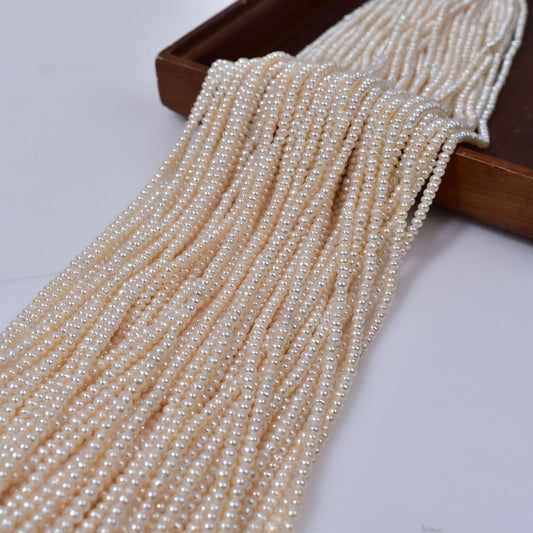 1207 4-5mm Strong Light Natural Freshwater Flat Beads Small Pearls DIY Loose Beads Jewelry Handmade Accessories Material Wholesale