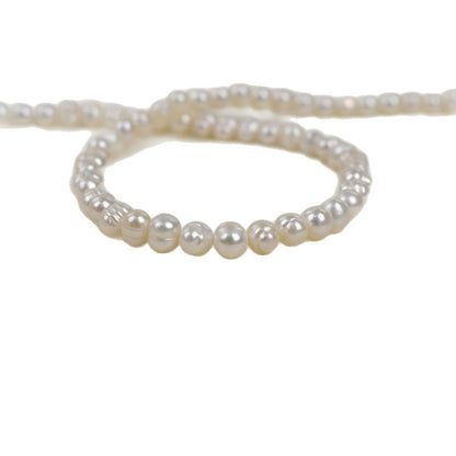 1180 Zhuji 4-5mm natural freshwater pearl nearly round thread work in progress bare beads DIY jewelry loose beads beads wholesale