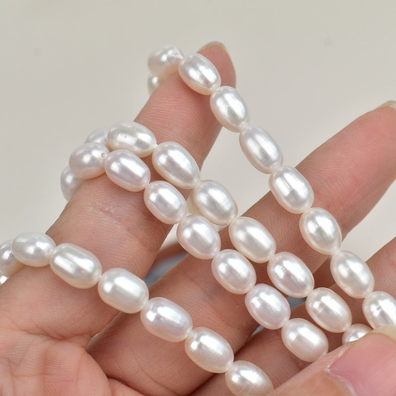 1011  6-7Mm rice beads natural freshwater real pearls work in progress material jewelry accessories necklace material
