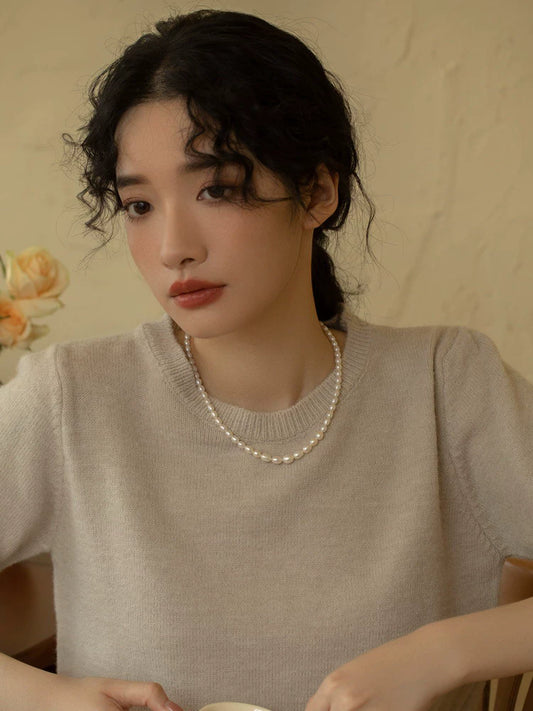 Freshwater Pearl Necklace Chain Tower Chain