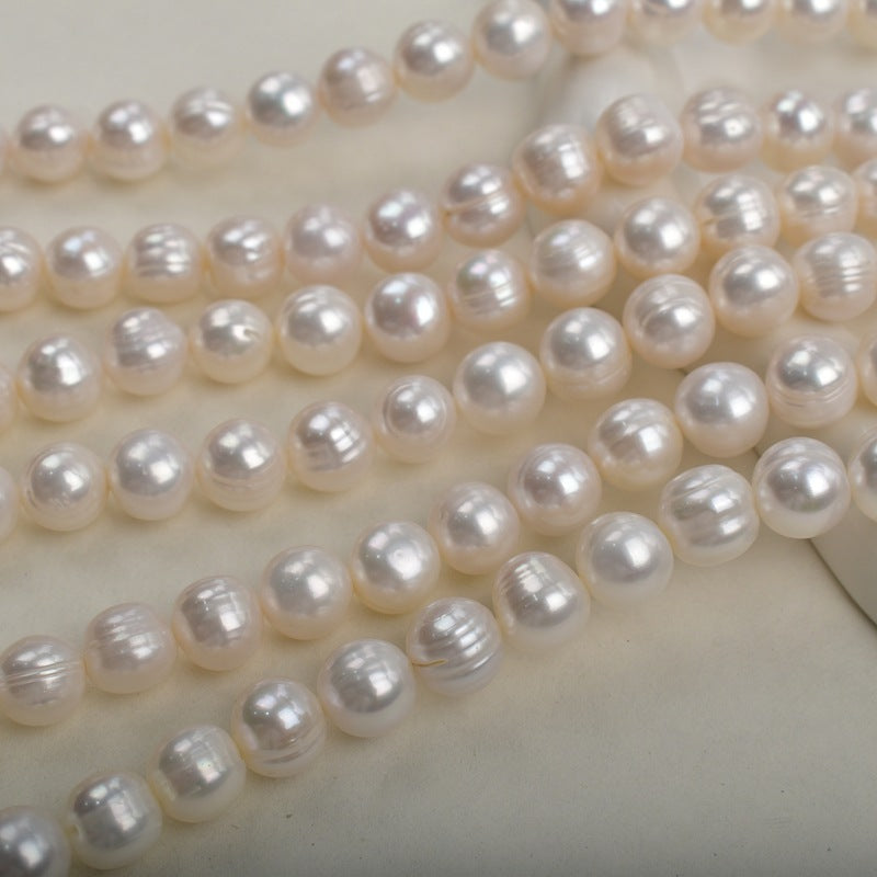 1114 10-11Mm Threaded Pearl Natural Freshwater Pearl DIY Jewelry Material Accessories Wholesale