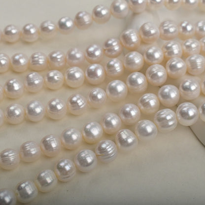 1114 10-11Mm Threaded Pearl Natural Freshwater Pearl DIY Jewelry Material Accessories Wholesale