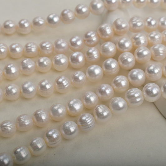 1114 10-11Mm Threaded Pearl Natural Freshwater Pearl DIY Jewelry Material Accessories Wholesale