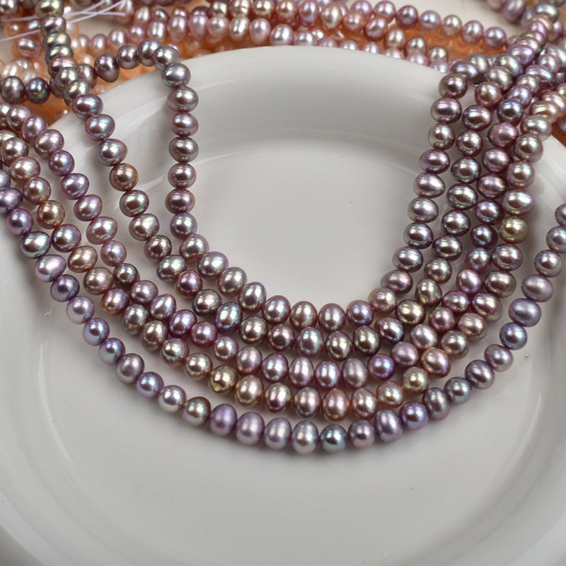 1183 Natural freshwater pearls 6-7mm strong light, loose beads DIY handmade necklace bracelet beaded material accessories