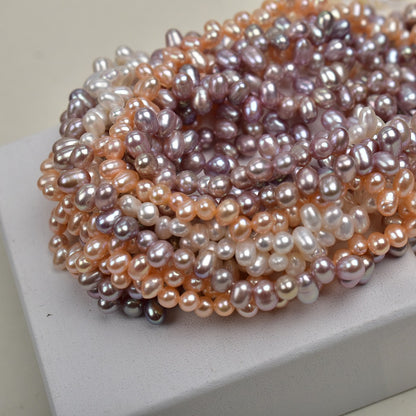 1054 Strong light 4-5mm smooth pearl necklace work in progress Material wholesale