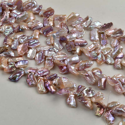 1088 Strong Light High Quality 12-13mm Purple Petal Freshwater Pearl Necklace Baroque