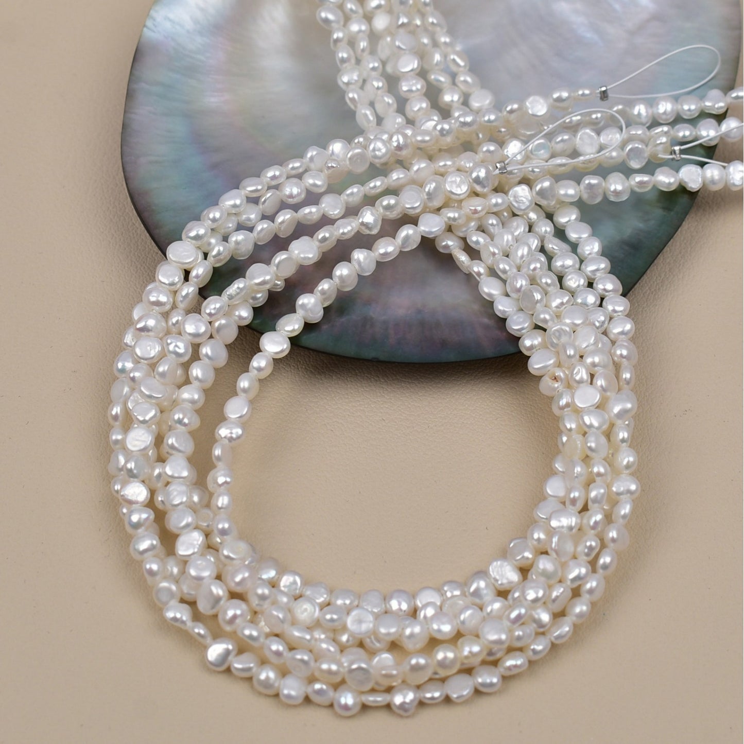 1205 4-5Mm Natural Freshwater Pearl, Baroque Shaped Pearl Loose Bead DIY