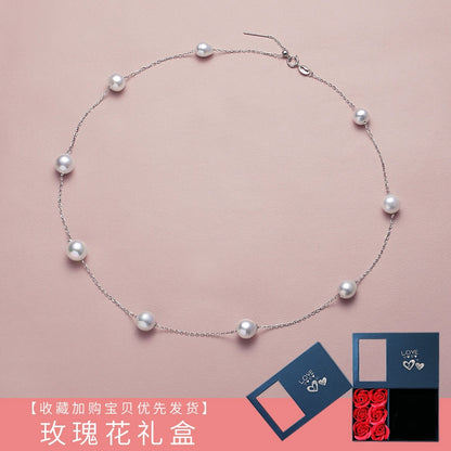 Freshwater pearl necklace lady real multi-hemp baroque special-shaped starry gray gift