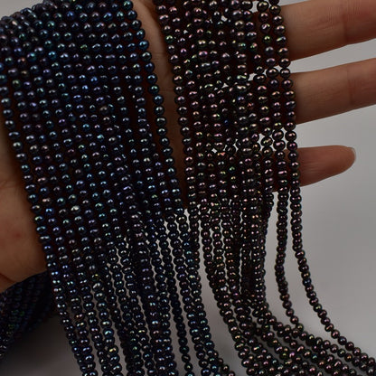1177 Natural Freshwater Pearl Peacock Black, Pearl String Loose Bead Pearl work in progress DIY