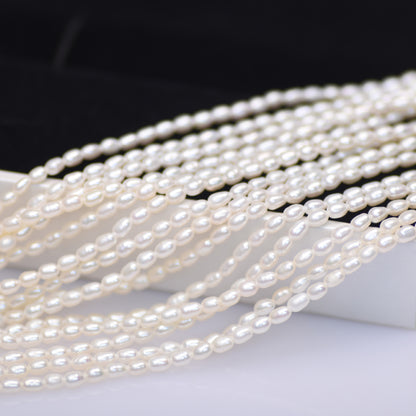 1060Strong light millet shaped pearl about 2.5-3 mm loose beads work in progress DIY