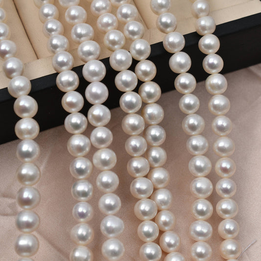 1144 natural freshwater pearl 8-9mm strong light DIY bracelet necklace work in progress loose beads wholesale