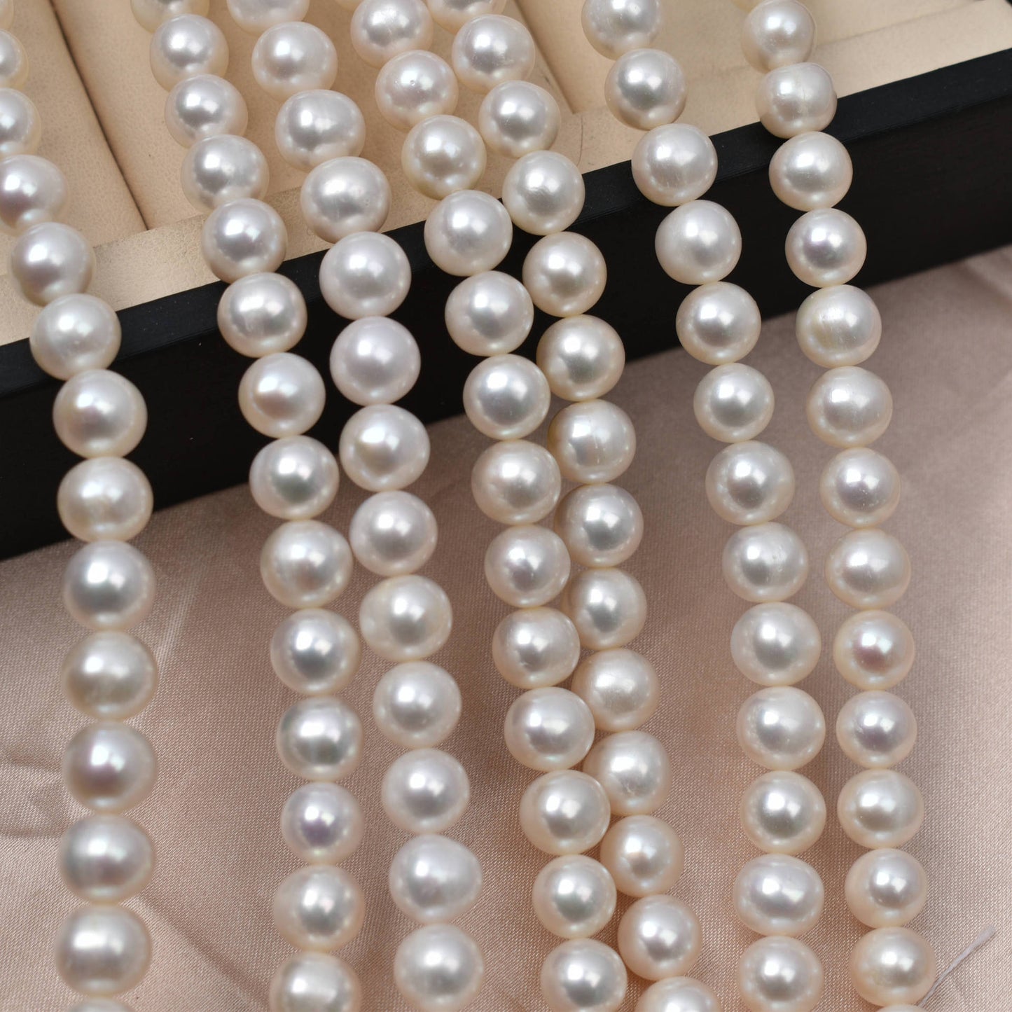 1144 natural freshwater pearl 8-9mm strong light DIY bracelet necklace work in progress loose beads wholesale