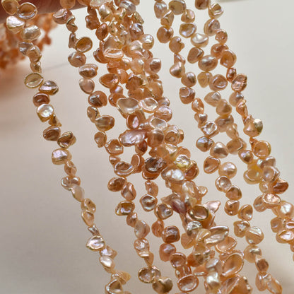 1083 Baroque pink gold 37-hole petal-shaped side hole beads DIY jewelry accessories