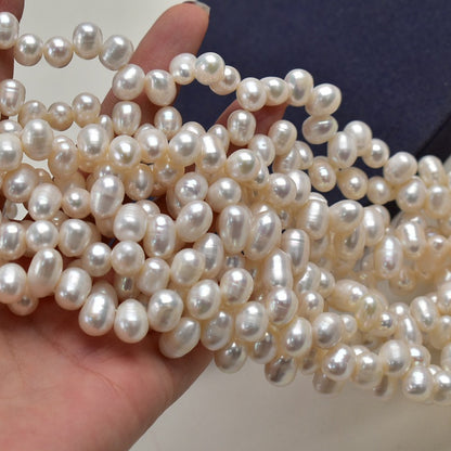 1006   9-10Mm Panax notogeng rice beads natural freshwater pearls work in progress loose beads DIY collarbone chain jewelry material