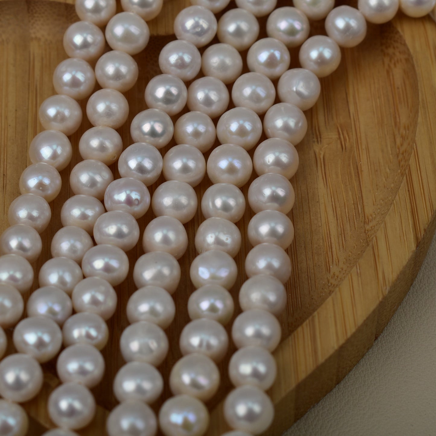 1139 Natural freshwater 9-10mm pearl loose bead mother chain work in progress DIY