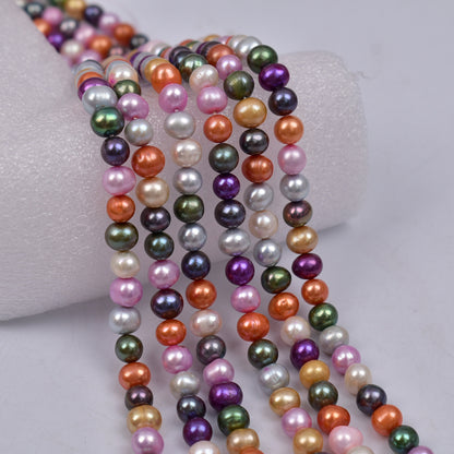 1125 7-8Mm work in progress DIY jewelry necklace bracelet wholesale natural freshwater pearl