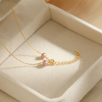 Natural freshwater pearl necklace feminine minimalist temperament collarbone chain single pendant