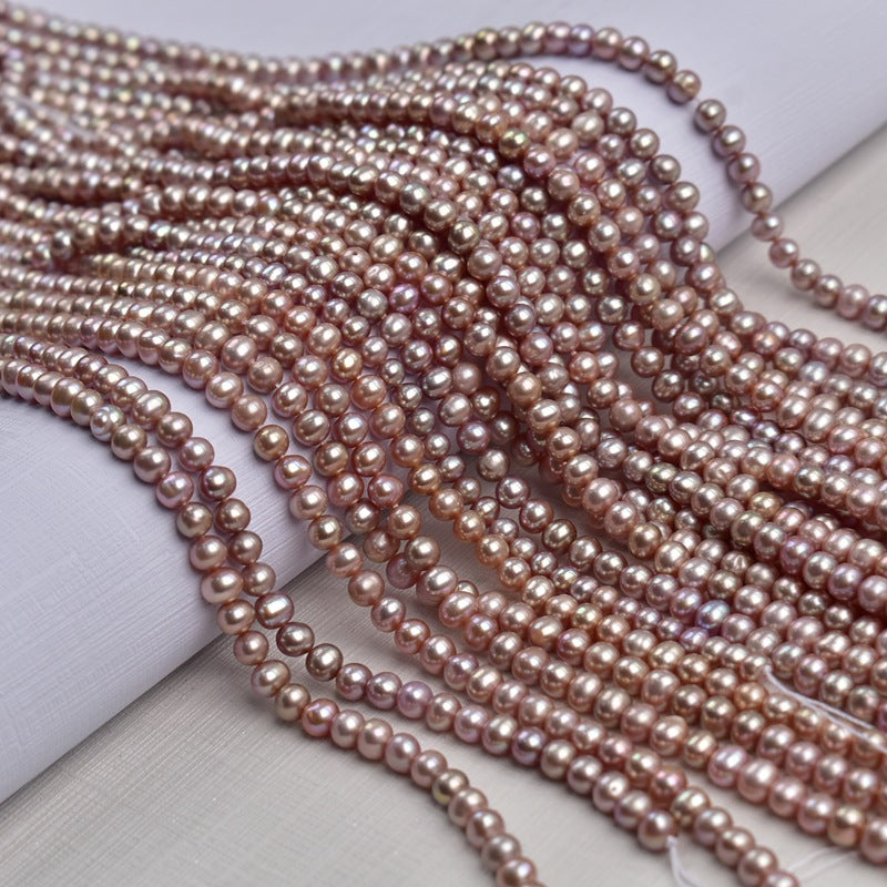 1110  4-5Mm purple nearly round pearl