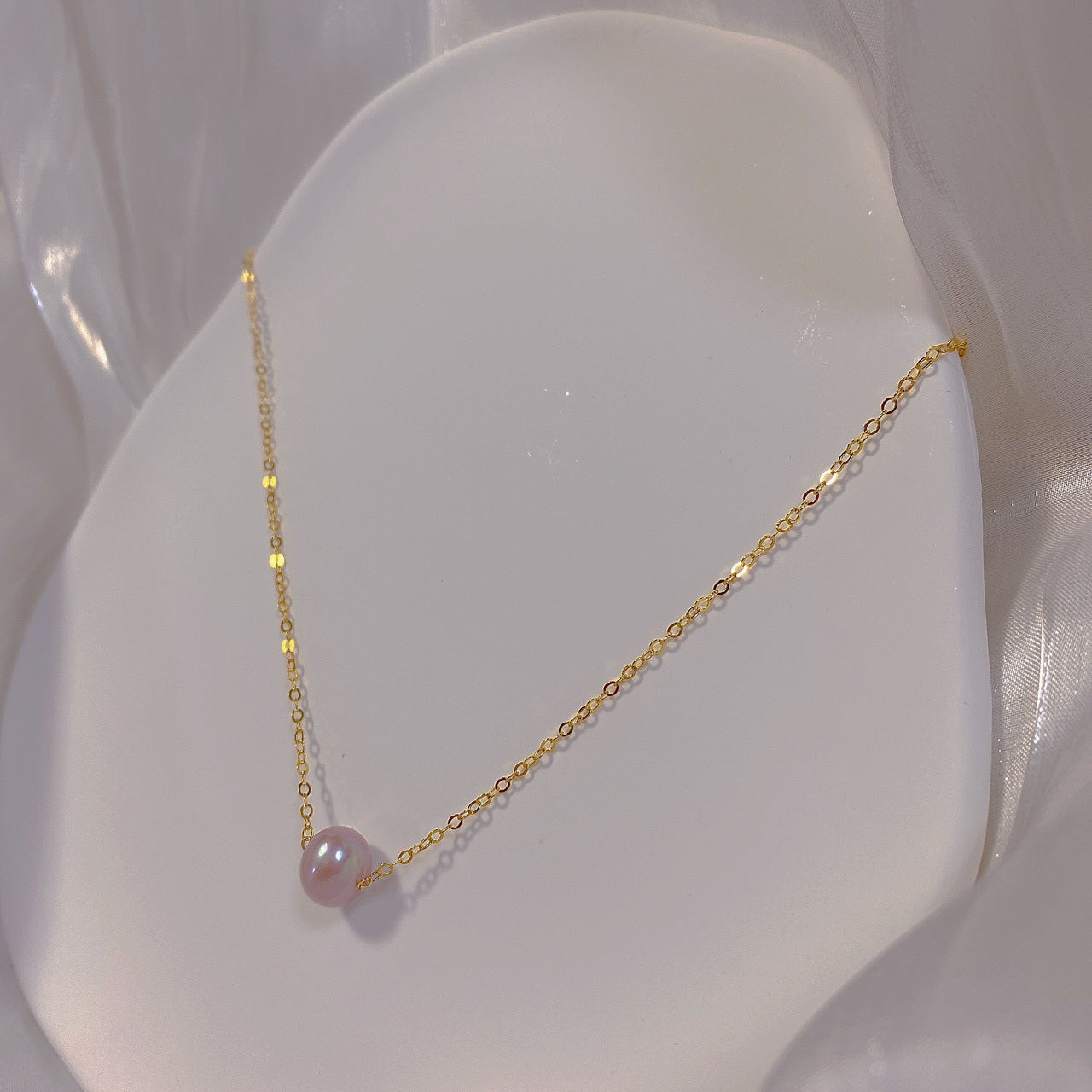 Natural freshwater pearl necklace, one pendant for women, single s925 silver-plated women's earrings.