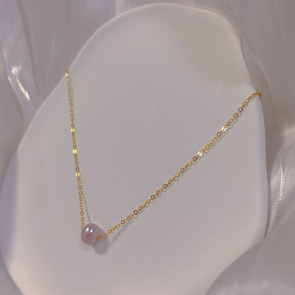 Natural freshwater pearl necklace, one pendant for women, single s925 silver-plated women's earrings.