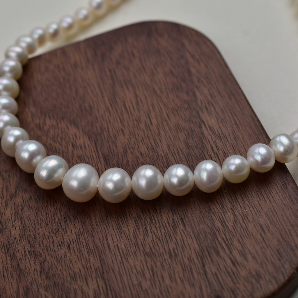 1138 Natural freshwater pearls, necklace work in progress DIY jewelry material