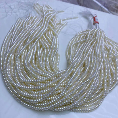 1223 Natural Freshwater Pearls 3-4mm Flat Beads Loose Beads Necklace Bracelet Semi-finished Beading DIY Handmade Accessories