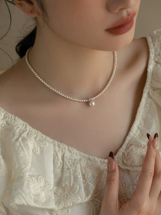 Pearl Necklace Girls Gift Design Premium Pendant Stacked Chain