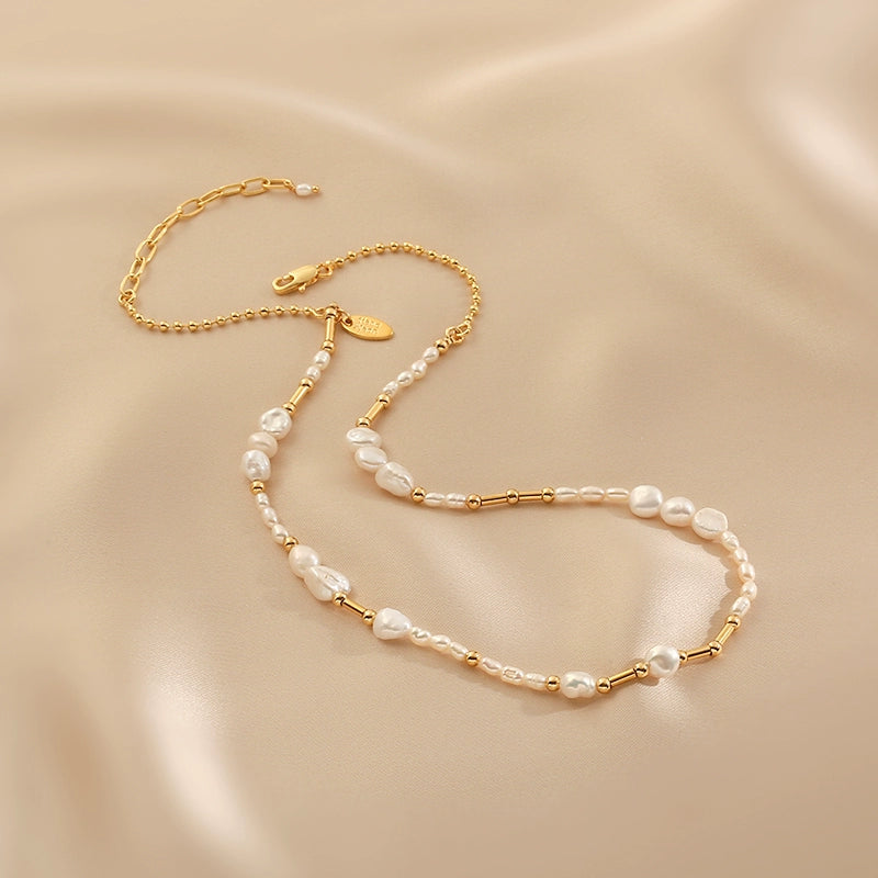 Vintage Fashion Baroque Freshwater Pearl Necklace