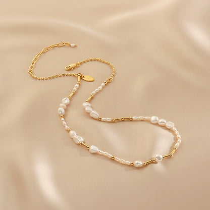 Vintage Fashion Baroque Freshwater Pearl Necklace