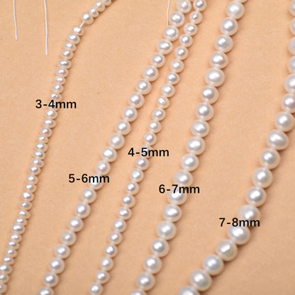 1194 Nuclear-free natural freshwater pearls, near round pearls, loose beads, manufacturers wholesale DIY jewelry production materials